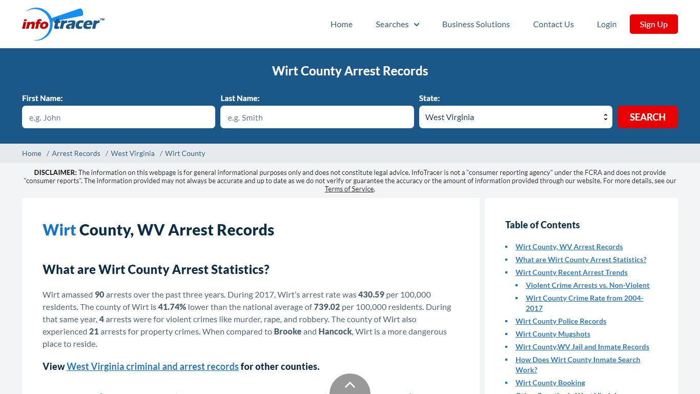 Wirt County, WV Arrests, Mugshots & Jail Inmate Records - InfoTracer